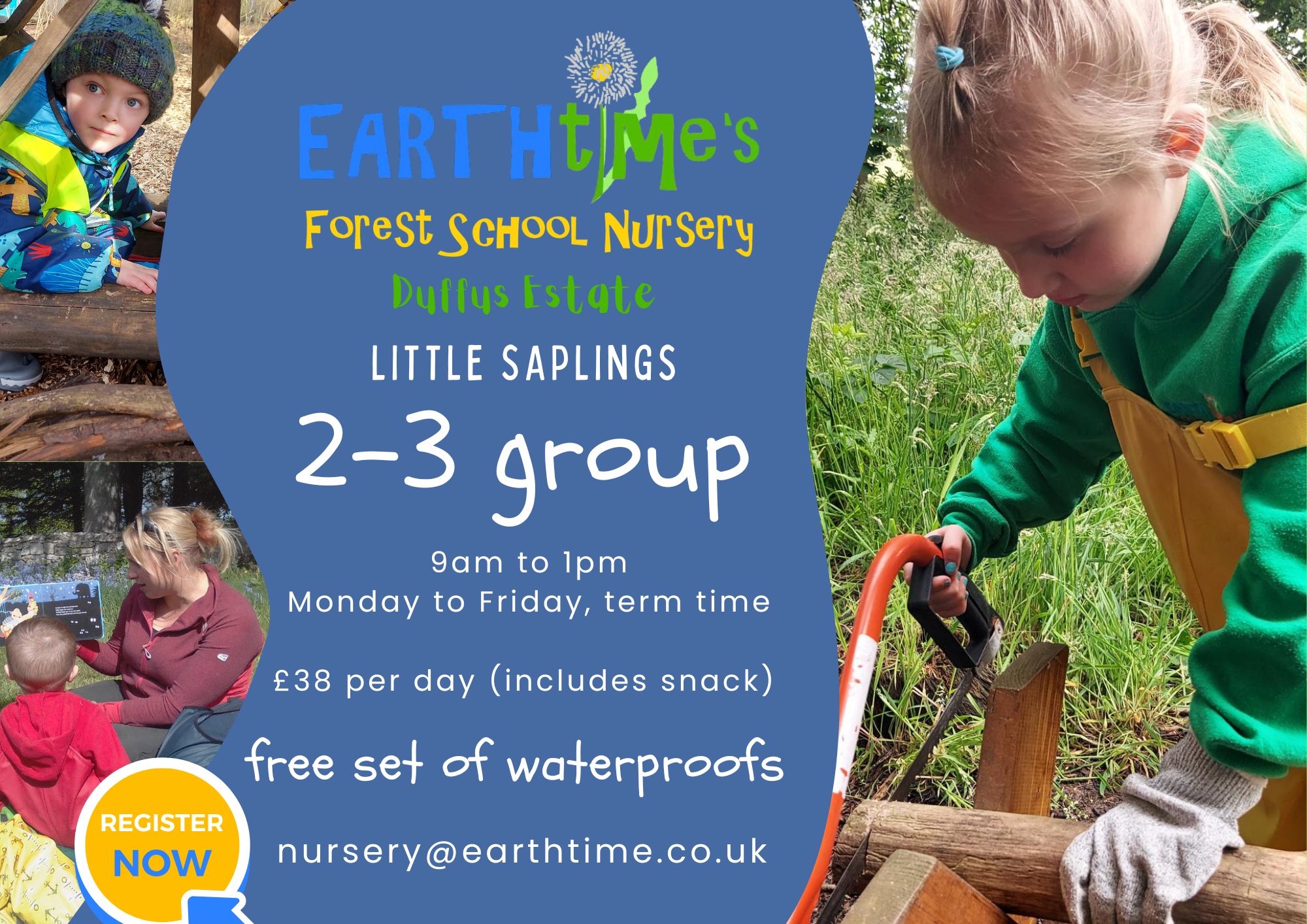 Poster promoting the age 2 to 3 group.
